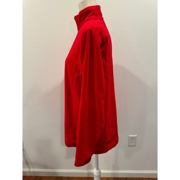 Lands: End Red Fleece 1/4 Zip - Size Large - Picture 3 of 7